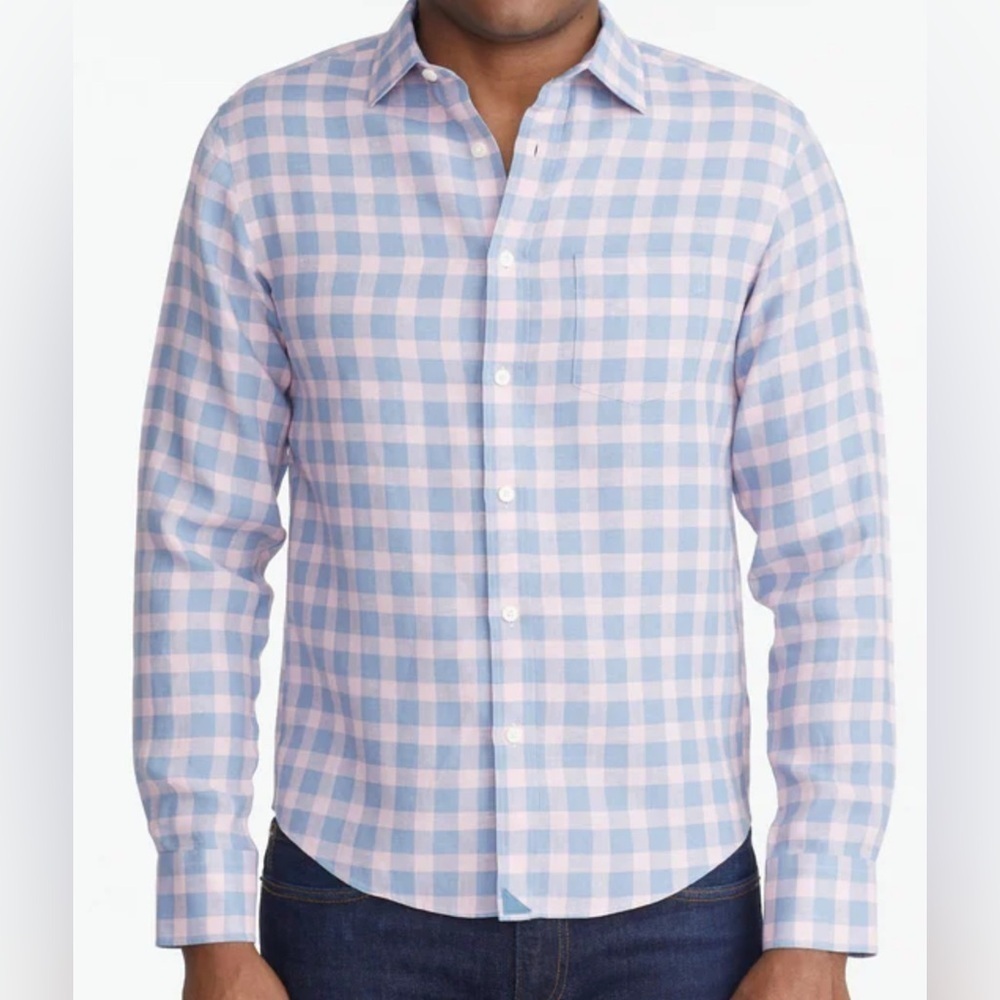 UNTUCKit Sutton Wrinkle Resistant Linen Long Sleeve Shirt Men’s size L